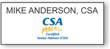 (image for) Certified Senior Advisor Standard White Square Corner badge