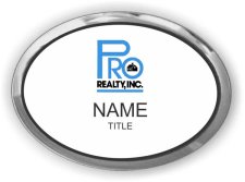 (image for) Pro Realty Inc. Oval Executive Silver Other badge