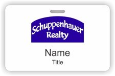 (image for) Schuppenhauer Realty ID Horizontal Badge (Single Title Line Lanyard)