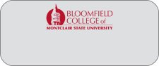 (image for) Bloomfield College of Montclair State University Standard Silver Name Badge, Logo Only