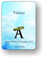 (image for) Angel Medical Supply Visitor Photo ID Badge