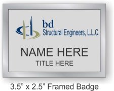 (image for) bd Structural Engineers Framed Silver Badge 3.5X2.5
