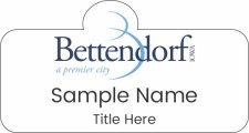 (image for) City of Bettendorf White Shaped Badge
