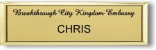 (image for) Breakthrough City Kingdom Embassy Small Gold Executive Badge