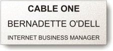 (image for) Cable One Silver Square Corner Badge