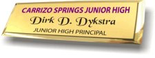 (image for) Carrizo Springs Junior High Small Executive Gold Badge