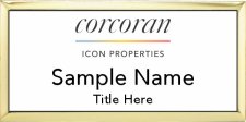 (image for) Corcoran Icon Properties - Gold Executive Name Badge