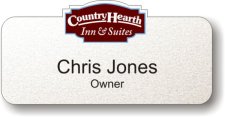 (image for) Country Hearth Inn & Suites Shaped Silver Badge