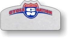 (image for) Cycle Nation of Huntsville Shaped Silver Logo Only Badge