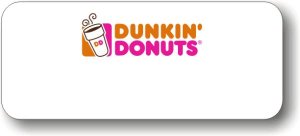 (image for) Dunkin\' Donuts White Logo Only Badge