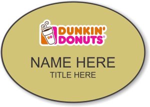 (image for) Dunkin\' Donuts Oval Gold Badge