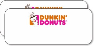 (image for) Dunkin\' Donuts White Logo Only Badge - Pack of 25