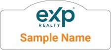 (image for) Absolute Charm Real Estate, LLC exp Realty Shaped White Name Badge