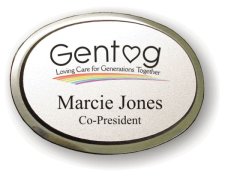 (image for) Gentog Executive Oval Silver Badge