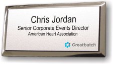 (image for) Greatbatch Small Logo Executive Silver Badge