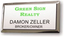 (image for) #CA1 Green Sign Realty Silver Executive Badge