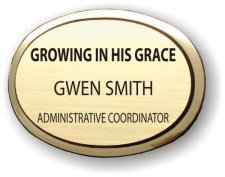 (image for) Growing in His Grace Executive Oval Gold