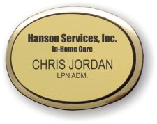 (image for) Hanson Services Executive Oval Gold Badge