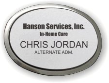 (image for) Hanson Services Executive Oval Silver Badge