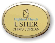 (image for) Highland Church Gold Executive Oval Badge