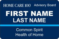 (image for) HomeCare 100 Blue Name Badge - Advisory Board