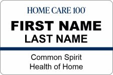 (image for) HomeCare 100 White Name Badge