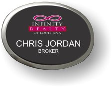 (image for) Infinity Realty of Louisiana Executive Black Oval Badge with Silver Frame