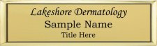 (image for) Lakeshore Dermatology Small Executive Gold Name Badge