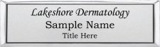 (image for) Lakeshore Dermatology Small Executive Silver Name Badge