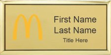 (image for) McDonald's Executive Gold Name Badge
