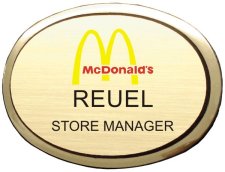 (image for) McDonald's Executive Oval Gold Badge