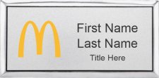 (image for) McDonald's Executive Silver Name Badge