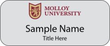 (image for) Molloy University Silver Name Badge - One Title