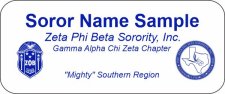 (image for) Zeta Phi Beta Sorority | Soror - Standard White Badge