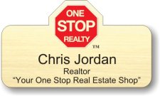 (image for) One Stop Realty Shaped Gold Badge