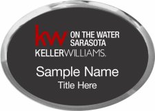 (image for) Keller Williams On The Water Sarasota Oval Executive Silver Badge w/ Black Insert