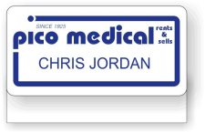 (image for) Pico Medical Rents & Sells White Pocket Badge