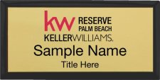 (image for) Keller Williams Reserve Palm Beach Black Executive Gold Badge