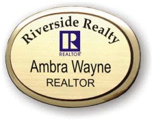 (image for) Riverside Realty Gold Oval Executive Badge