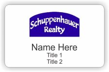 (image for) Schuppenhauer Realty ID Horizontal Badge (Bull Dog Fastener)
