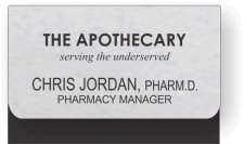 (image for) Apothecary, The. Silver Pocket Badge