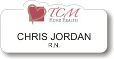 (image for) TCM Home Health Shaped White Badge