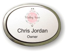 (image for) Wedding Soiree Executive Oval Silver Badge
