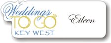 (image for) Weddings To Go Key West Shaped Badge