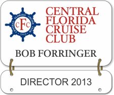 (image for) Central Florida Cruise Club Shaped Badge with Drop Bar