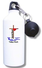 (image for) Sacred Heart Catholic Church Water Bottle - White