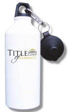 (image for) Title Corp of Louisiana, LC Water Bottle - White