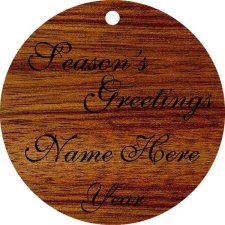 (image for) Seasons Greetings Bloodwood Wood Ornament