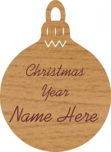 (image for) Christmas Bulb Alder Wood Ornament