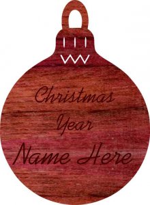 (image for) Christmas Bulb Purpleheart Wood Ornament
